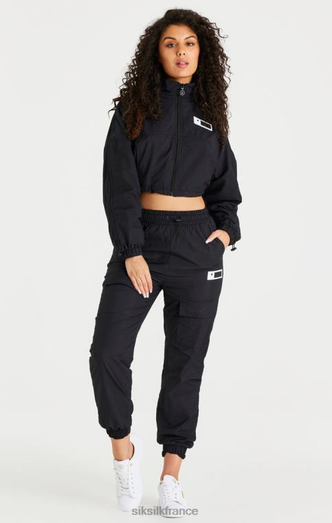 femmes vêtements 6B8NV139 SikSilk veste courte noire froncée