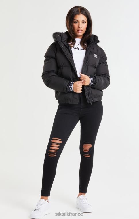 femmes vêtements 6B8NV140 SikSilk parka courte - noir