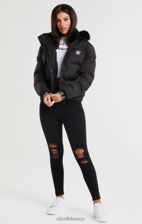 femmes vêtements 6B8NV140 SikSilk parka courte - noir