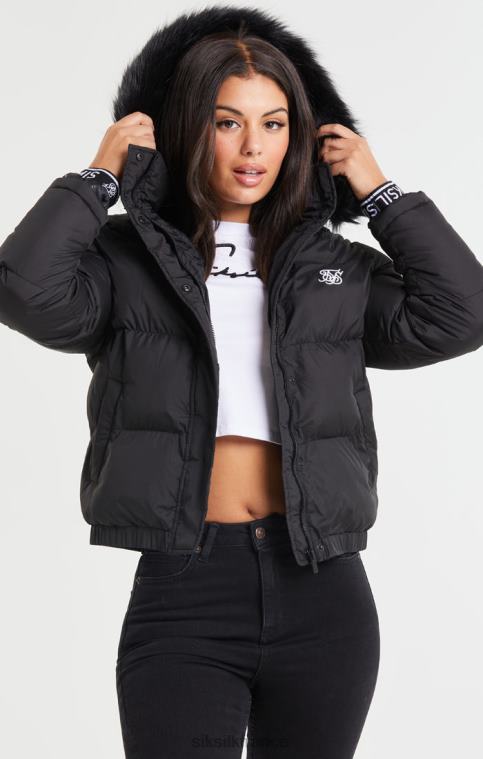 femmes vêtements 6B8NV140 SikSilk parka courte - noir