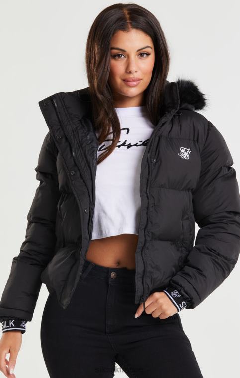 femmes vêtements 6B8NV140 SikSilk parka courte - noir