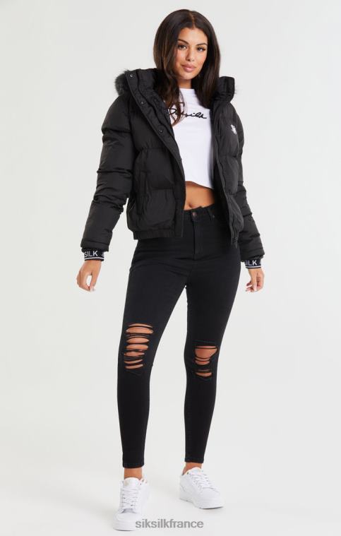 femmes vêtements 6B8NV140 SikSilk parka courte - noir