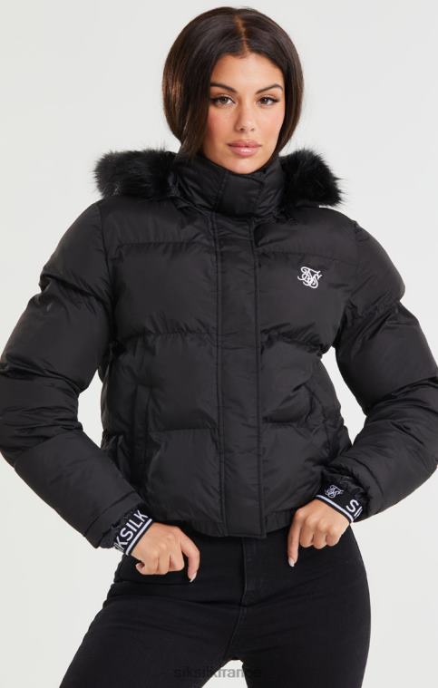 femmes vêtements 6B8NV140 SikSilk parka courte - noir