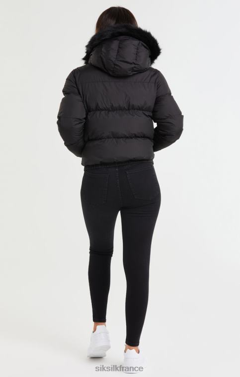 femmes vêtements 6B8NV140 SikSilk parka courte - noir