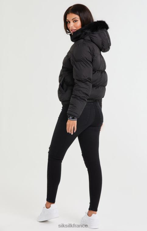 femmes vêtements 6B8NV140 SikSilk parka courte - noir