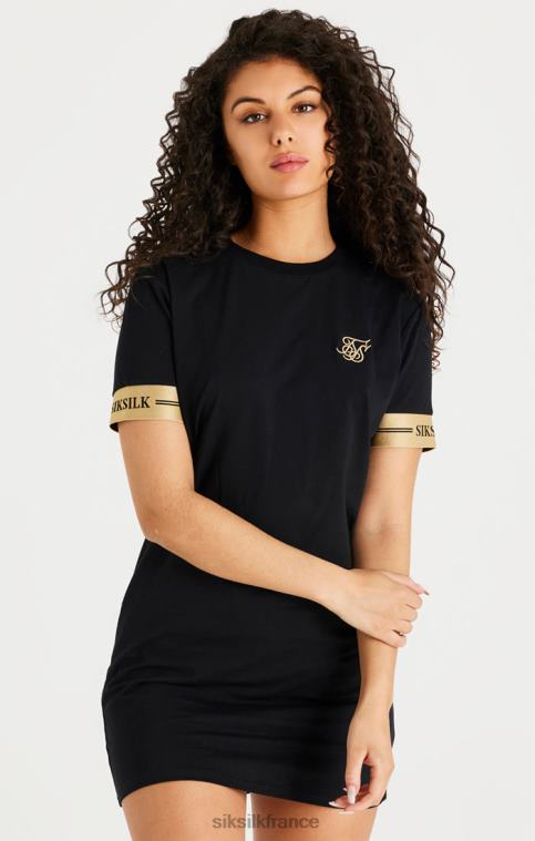 femmes vêtements 6B8NV143 SikSilk robe t-shirt noire