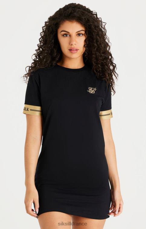 femmes vêtements 6B8NV143 SikSilk robe t-shirt noire