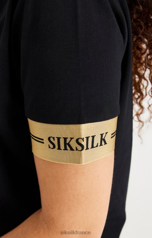 femmes vêtements 6B8NV143 SikSilk robe t-shirt noire