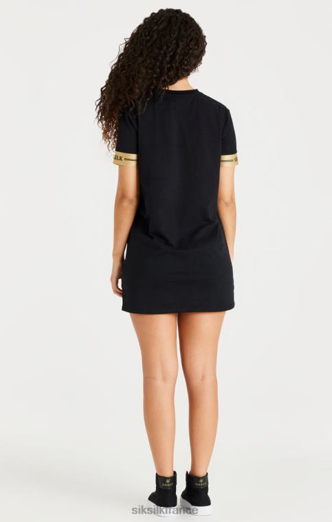 femmes vêtements 6B8NV143 SikSilk robe t-shirt noire