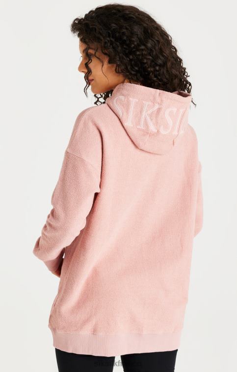 femmes vêtements 6B8NV146 SikSilk robe à capuche rose en polaire inversée