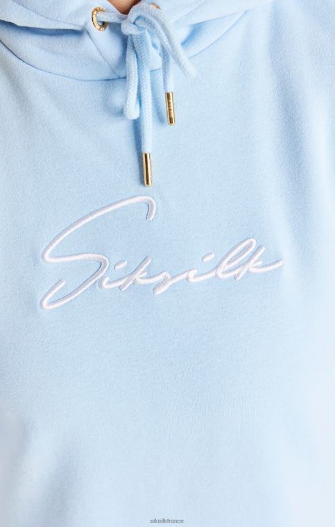 femmes vêtements 6B8NV148 SikSilk robe à capuche signature essentials - bleu
