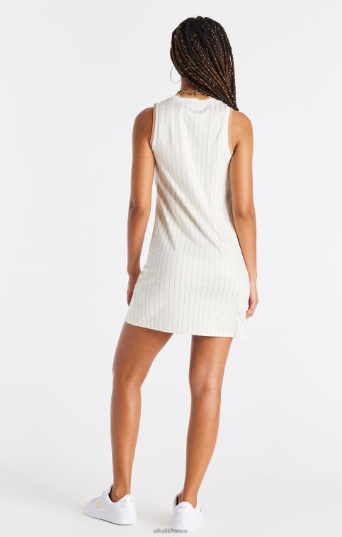 femmes vêtements 6B8NV150 SikSilk robe de basket de luxe - écru et doré