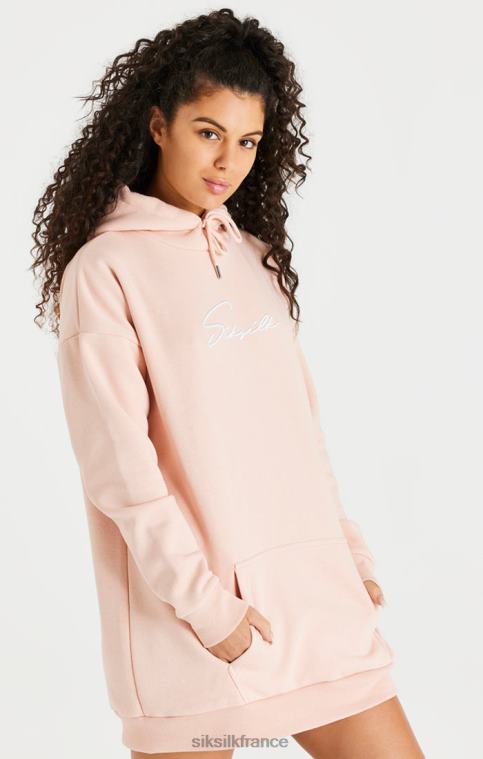 femmes vêtements 6B8NV152 SikSilk robe à capuche oversize rose