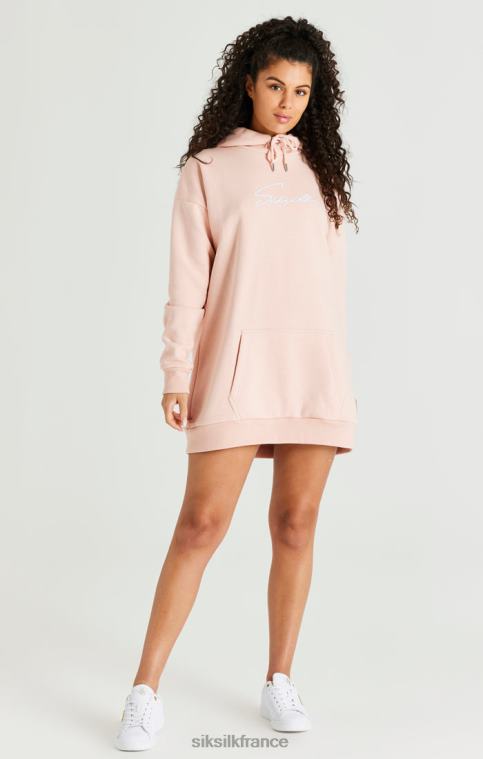 femmes vêtements 6B8NV152 SikSilk robe à capuche oversize rose
