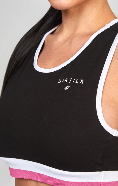 femmes vêtements 6B8NV205 SikSilk bralette rétro noire