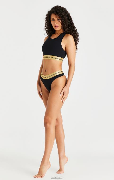 femmes vêtements 6B8NV207 SikSilk bralette noire à dos nageur