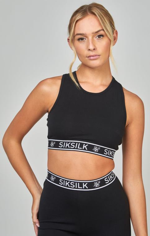 femmes vêtements 6B8NV31 SikSilk bralette noire à bande essentielle