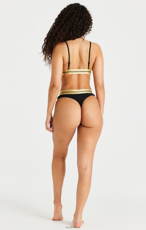 femmes vêtements 6B8NV210 SikSilk lot de 3 strings noir, blanc et gris