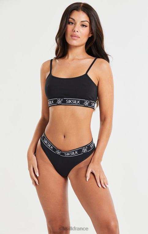 femmes vêtements 6B8NV211 SikSilk lot de 3 strings noirs