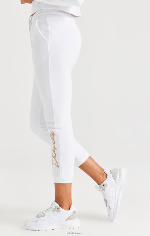 filles vêtements 6B8NV347 SikSilk jogging blanc signature