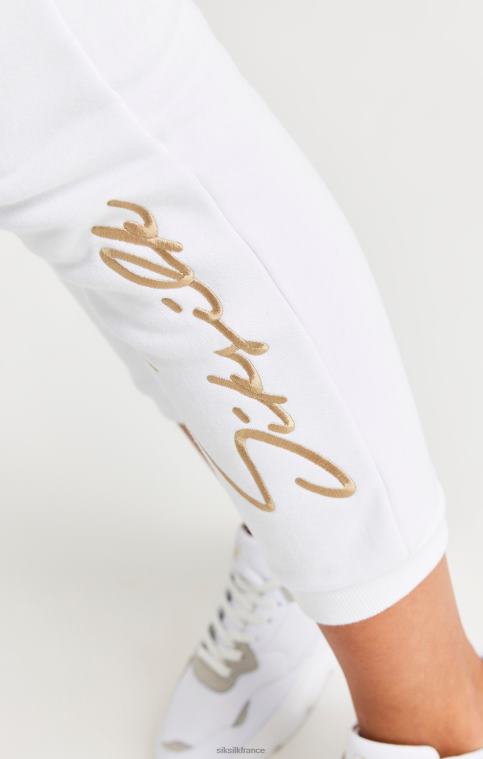filles vêtements 6B8NV347 SikSilk jogging blanc signature