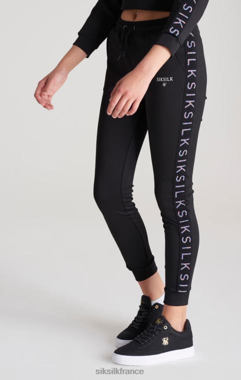 filles vêtements 6B8NV349 SikSilk pantalon de survêtement noir à bande