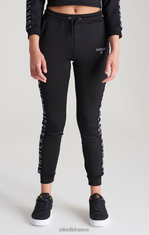 filles vêtements 6B8NV349 SikSilk pantalon de survêtement noir à bande