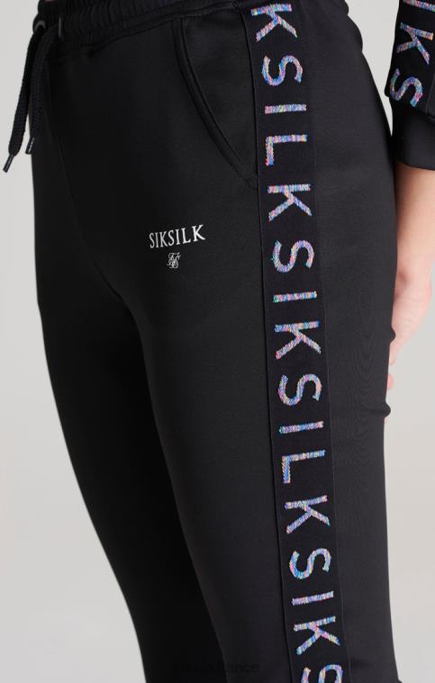 filles vêtements 6B8NV349 SikSilk pantalon de survêtement noir à bande