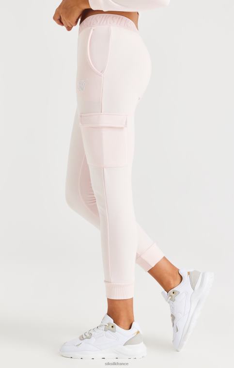 filles vêtements 6B8NV351 SikSilk pantalon cargo à bande - rose