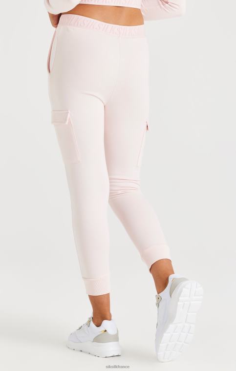 filles vêtements 6B8NV351 SikSilk pantalon cargo à bande - rose