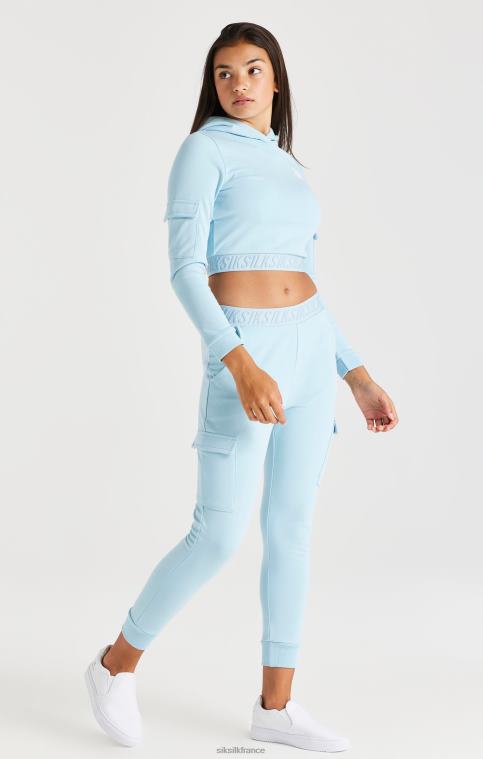 filles vêtements 6B8NV352 SikSilk pantalon cargo à bande - bleu