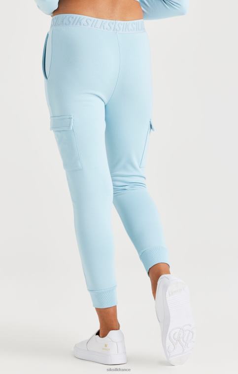 filles vêtements 6B8NV352 SikSilk pantalon cargo à bande - bleu