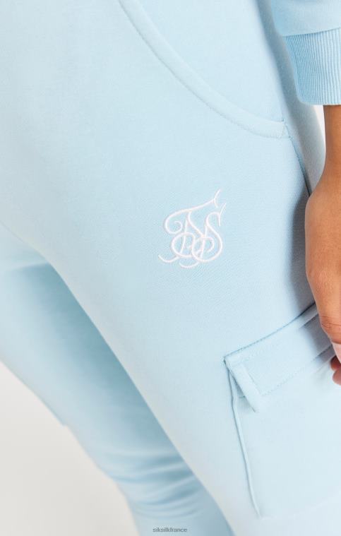 filles vêtements 6B8NV352 SikSilk pantalon cargo à bande - bleu