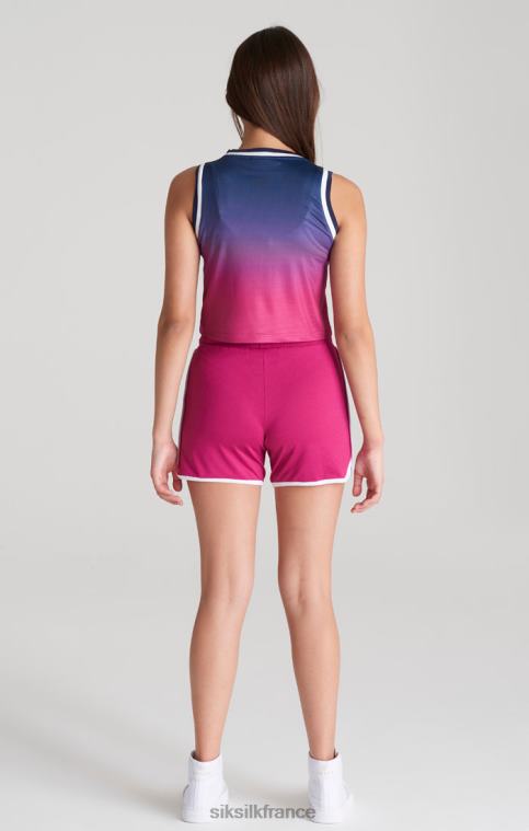 filles vêtements 6B8NV359 SikSilk short de course en maille rose