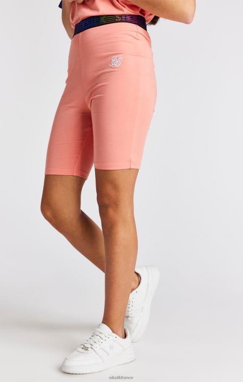filles vêtements 6B8NV361 SikSilk short cycliste à bande corail