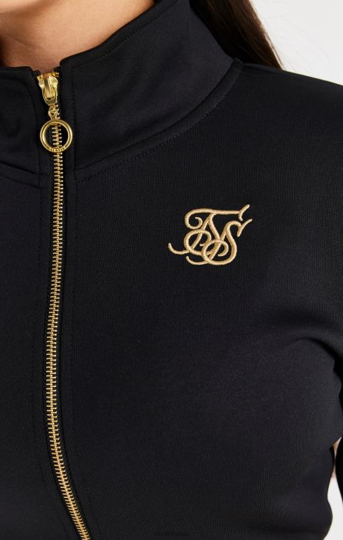 filles vêtements 6B8NV330 SikSilk fermeture éclair à bande métallique - noir