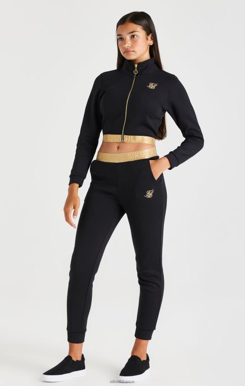 filles vêtements 6B8NV330 SikSilk fermeture éclair à bande métallique - noir