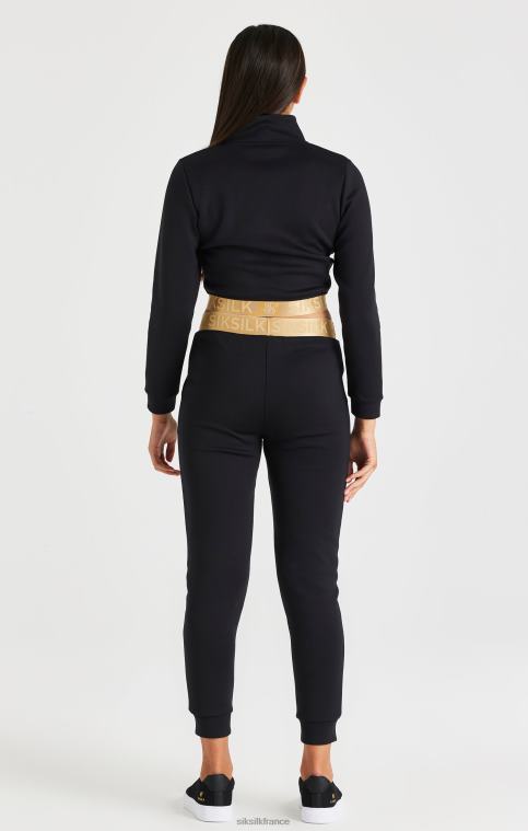 filles vêtements 6B8NV330 SikSilk fermeture éclair à bande métallique - noir