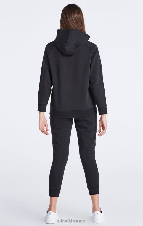 filles vêtements 6B8NV335 SikSilk sweat à capuche noir essentials