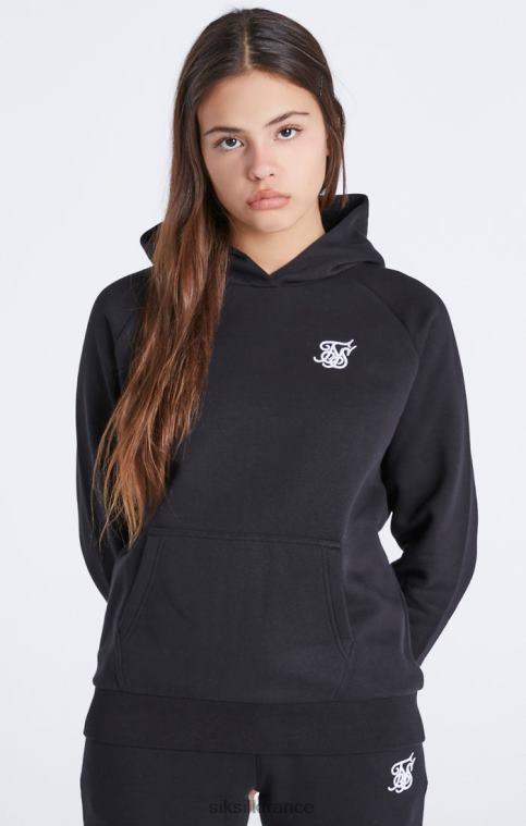 filles vêtements 6B8NV335 SikSilk sweat à capuche noir essentials