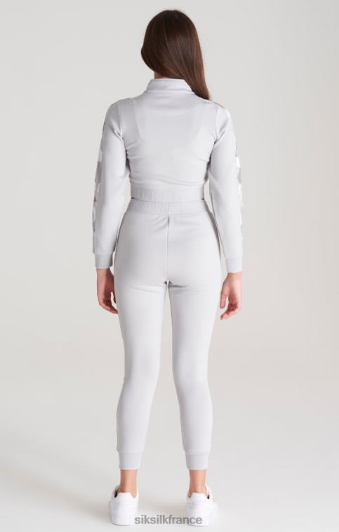 filles vêtements 6B8NV338 SikSilk haut de survêtement gris à empiècements camouflage