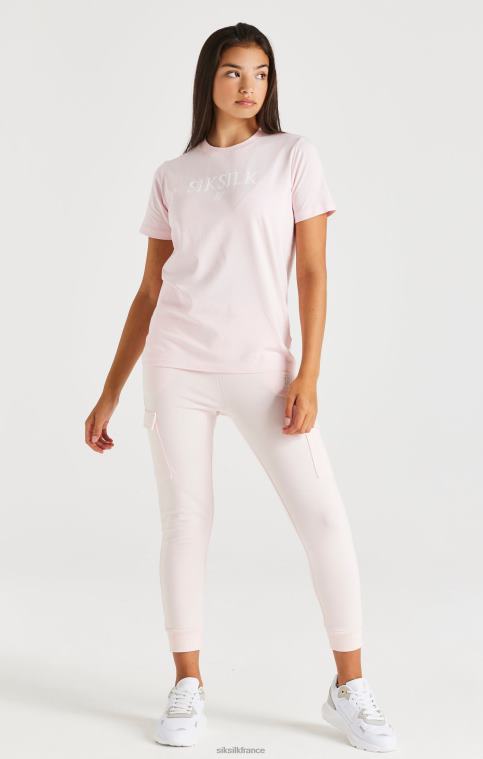 filles vêtements 6B8NV317 SikSilk t-shirt griffé - rose