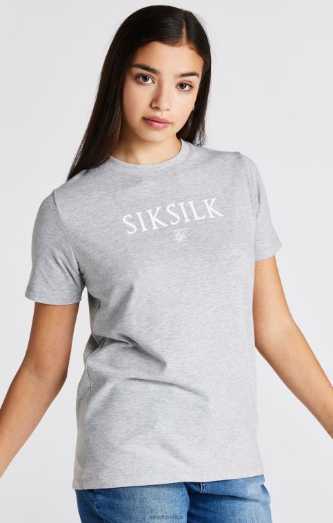 filles vêtements 6B8NV318 SikSilk t-shirt gris chiné griffé