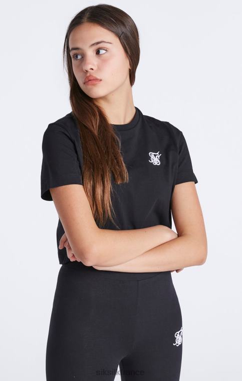 filles vêtements 6B8NV320 SikSilk t-shirt court essentiel noir