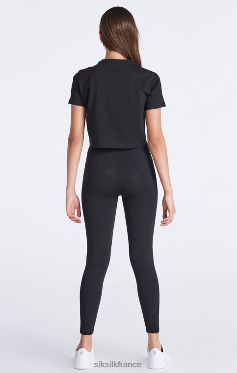 filles vêtements 6B8NV320 SikSilk t-shirt court essentiel noir