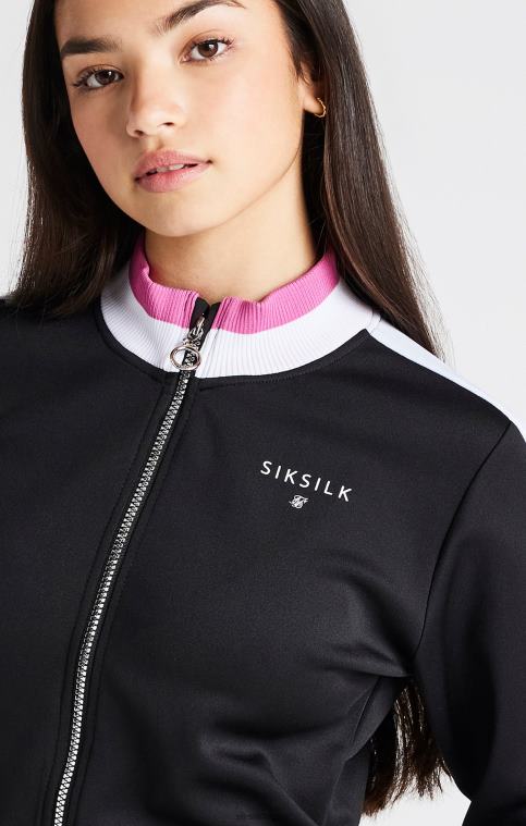 filles vêtements 6B8NV341 SikSilk veste rétro noire