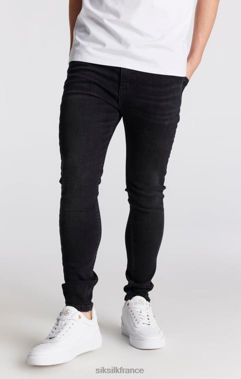 garçons vêtements 6B8NV307 SikSilk jean skinny essentiel noir
