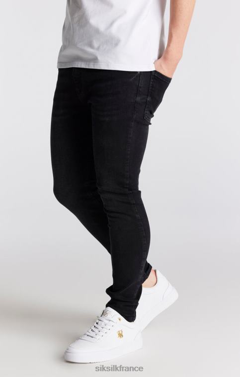 garçons vêtements 6B8NV307 SikSilk jean skinny essentiel noir