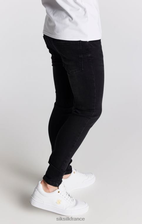 garçons vêtements 6B8NV307 SikSilk jean skinny essentiel noir