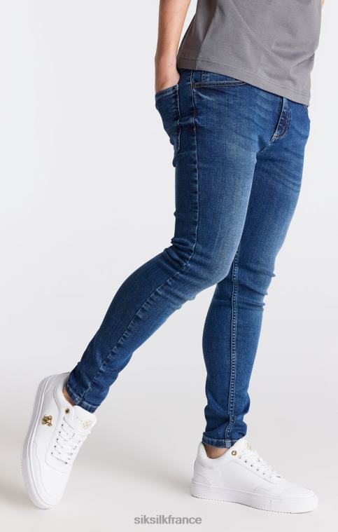 garçons vêtements 6B8NV308 SikSilk jean skinny essentiel en denim midstone